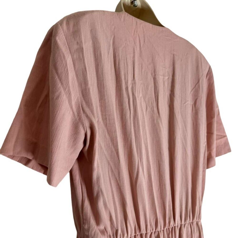 Positive Attitude Womens 90s Pink Button Up Shirt Style Blouson Midi Dress sz 14 - Picture 14 of 15